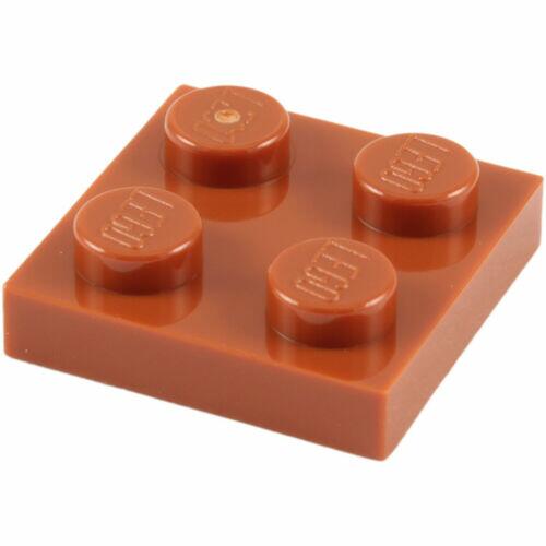 Lego Plate 2x2 - Laranja Escuro - PN 3022 / CN 4615606 / 4603741/ 4165522