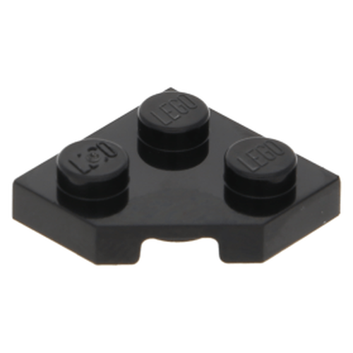 Lego Plate Wedge 2x2 45 graus - Preto - PN 26601 / CN 6174243