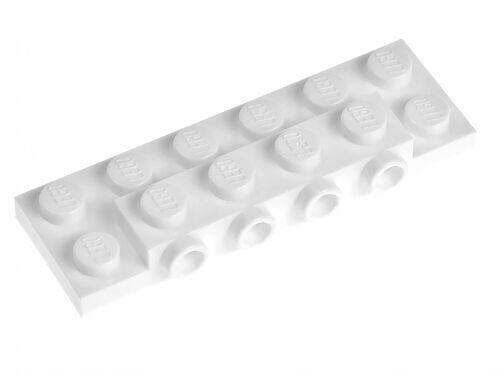 Lego plate 2x6 c/ encaixe lateral 1x4 - Branco - PN 87609 / CN 4560929