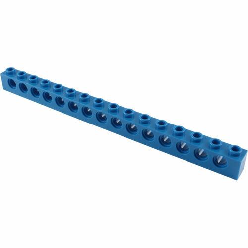 Lego Technic Brick 1x16 c/ 15 furos - Azul - PN 3703 / CN 370323