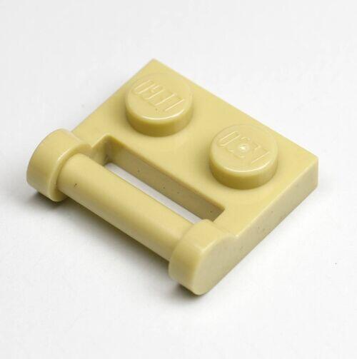 Lego Plate 1x2 c/ encaixe p/ clip no lado - Bege - PN 48336 / CN 4217562