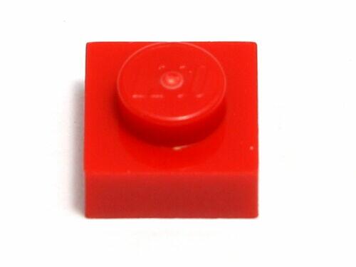 Lego Plate 1x1 - Vermelho - PN 3024 / 30008 / 63326 / CN 302421
