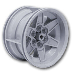 Comprar Lego Roda 56X34mm com 6 Furos - Cinza Claro - PN 15038