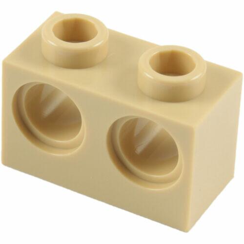 Lego Technic - Brick 2x1 C/ 2 Furos - Bege - Pn 32000 / CN 4523145 / 4143352 / 4101763