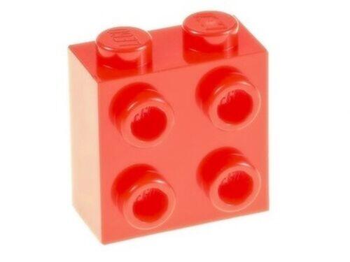 Lego Brick 1x2x1.66 c/ studs na lateral - Vermelho - PN 22885 / CN 6135130