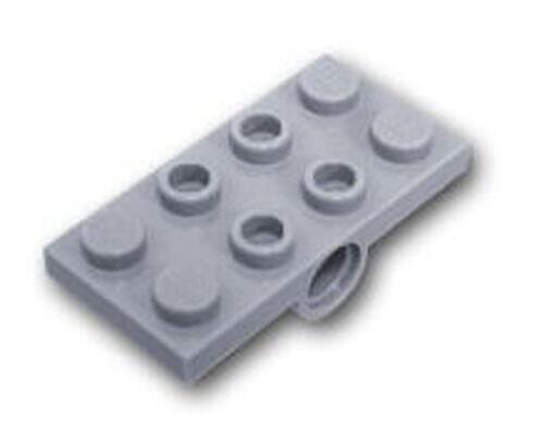 Lego Plate 2x4 com 2 Encaixes p/ pino por baixo - Cinza Claro - PN 26599 / CN 6176242