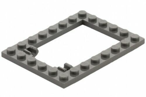 Lego Plate Suporte Porta Alapo 6x8  - Cinza Escuro - PN 92107 / CN 4595708