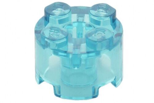 Lego Technic - Brick Tijolo Redondo 2x2 - Azul Claro Transparente - PN 3941 / 6143 / CN 4178398