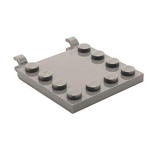 Comprar Lego Plate 4x4 c/ stud na Borda e 2 Clip - Cinza Escuro