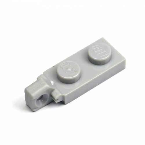 Lego Plate 1x2 c/ encaixe macho no final - Cinza Claro - PN 44301 / CN 4211803
