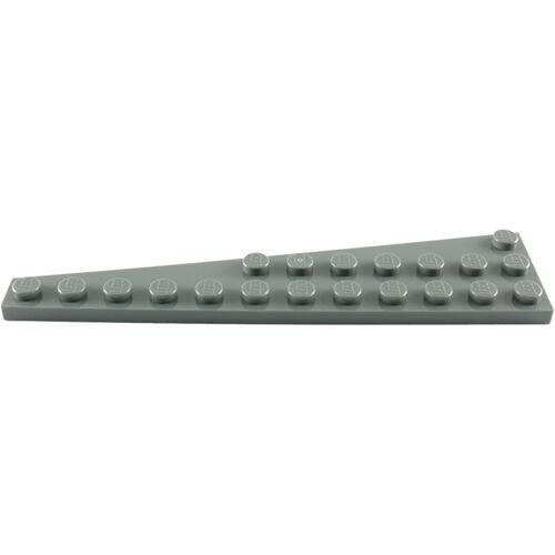 Lego Plate Asa / Wing 3x12 Direito - Cinza Escuro - PN 47398 / CN 4209014