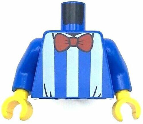 Lego Corpo / Torso Minifigura Blusa Listrada - Azul  - PN 76382 / CN 6219630
