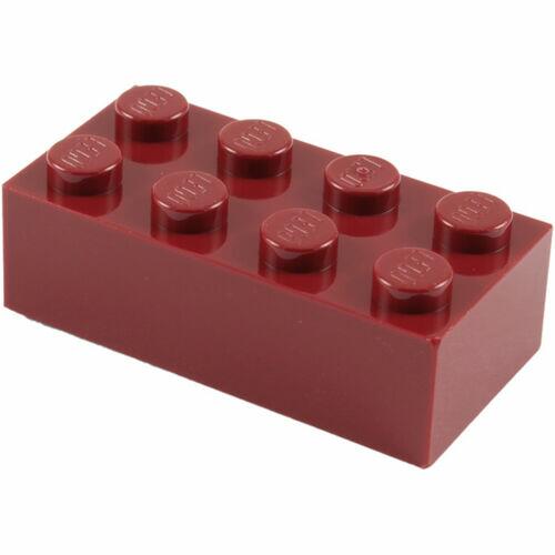 Lego Brick tijolo 2x4 - Vermelho Escuro - PN 3001 / CN 4163803 / 4541369 / 6057588 / 6117418