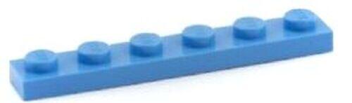 Lego Plate 1x6 - Azul Mdio - PN 3666 / CN 4179829