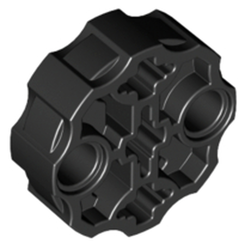 Lego Tijolo Redondo 3X3X1 com estrias (weapon barrel)  - Preto - PN 31511 / 98585 CN 6156897 / 6186133