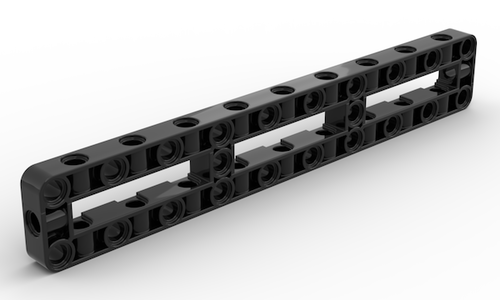 Lego Technic - Frame 3x19x1 - Preto - PN 67491 / CN 6377025 (RARIDADE)