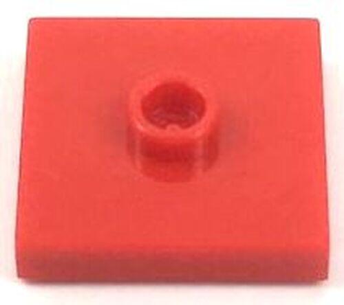 LEGO Plate / Tile 2x2 com 1 Stud central - Vermelho - PN 23893 / 87580 / CN 4581308 / 6126048 / 4578033 /4565389