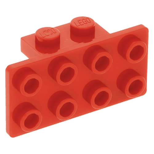 Lego bracket 1 x 2 - 2 x 4 - Vermelho - PN 21731 / 93274 / CN 6118830 / 4616800