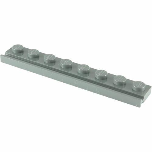 Lego Plate 1x8 c/ borda - Cinza Escuro - PN 4510 / CN 4210967