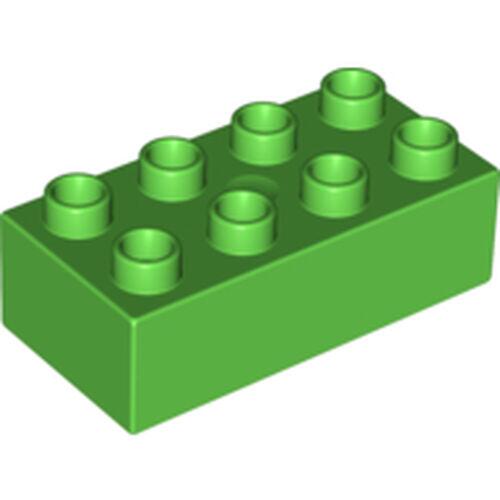 Lego DUPLO Tijolo 2x4  - Verde Brilhante - PN 3011 / 17551 / 31459 / CN 4158395 / 4166924 / 4290085 / 4513084