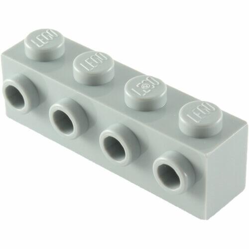 Lego Brick 1x4 c/ studs na lateral - Cinza Claro - PN 30414 / CN 4211636