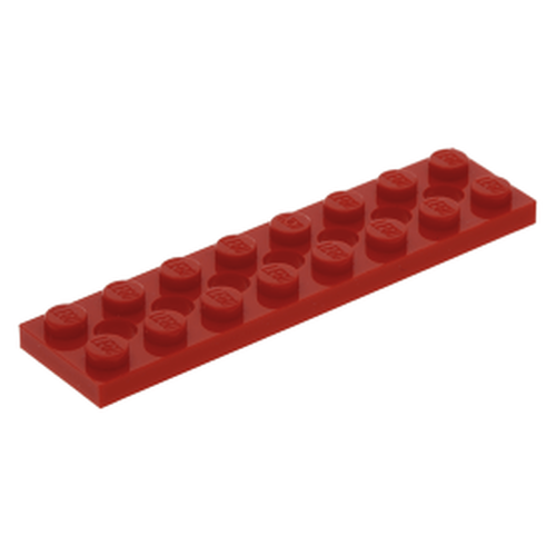Lego Plate Technic 2x8 com 7 furos - Vermelho - PN 3738 / CN 373821