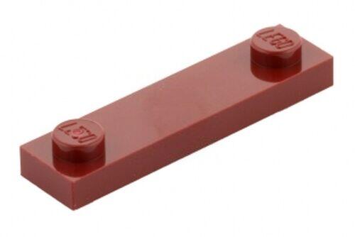 Lego Plate 1x4 c/ 2 studs nas pontas - Vermelho Escuro - PN 92593 / CN 6020075