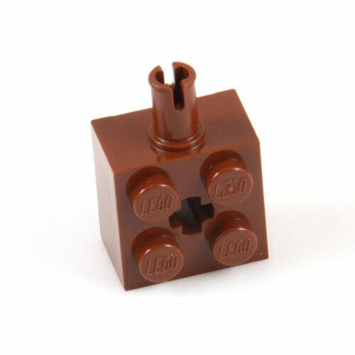 Lego Technic - Brick 2x2 c/ 1 Pino e furo para eixo - Marrom - Pn 6232 / CN 4600541 / 4290063 / 4243314