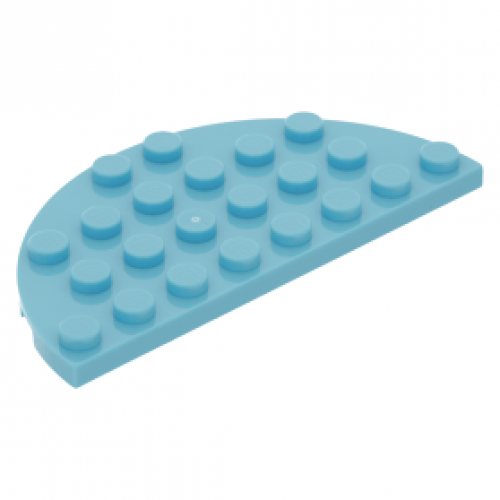 Lego Plate Meio Crculo 4x8 - Medium Azure - PN 22888 / CN 6138571