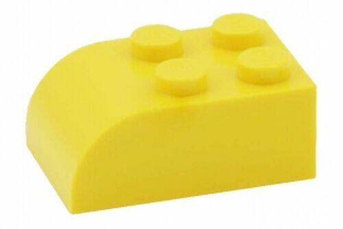 Lego brick 2x3 curvado - Amarelo - PN 6215 / CN 621524