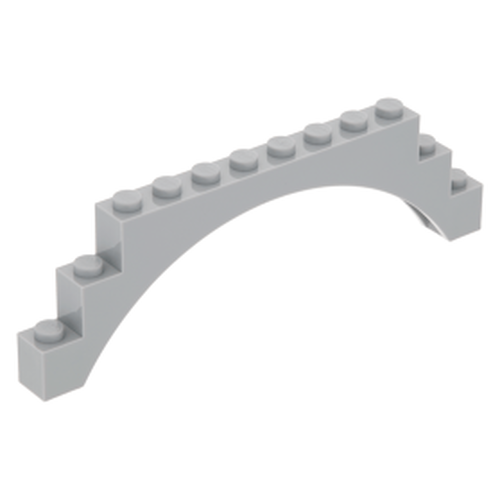 Lego Arco 1x12x3 - Cinza Claro - PN 6108 / 14707 / CN 4224592 / 6061061