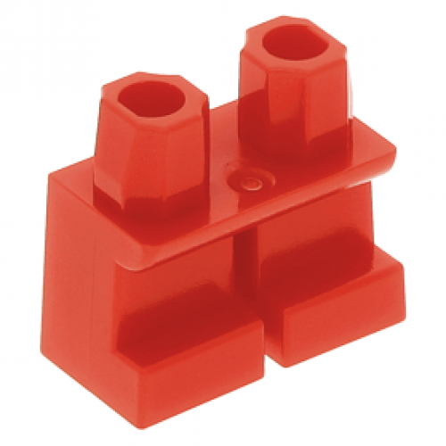 Lego Pernas Curtas  p/ Minifigura - Vermelho - PN 41879 / CN 4617549 / 6000301