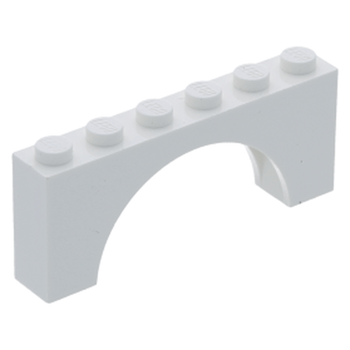 Lego Arco 1x6x2 - Branco - PN 3307 / 15254 / CN 330701 / 6047006 / 6106183