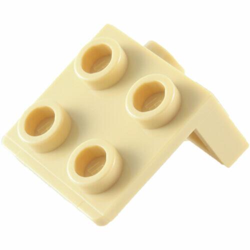 Lego Bracket 1x2 - 2x2 para baixo - Bege - PN 44728 / 92411 / 21712 / CN 6117975 / 6048857 / 4278046 / 4212469