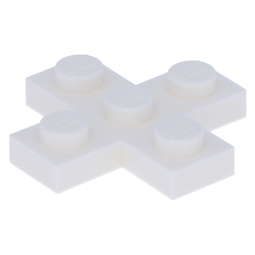 Lego Plate 3x3 em Cruz - Branco - PN 15397 / CN 6099412