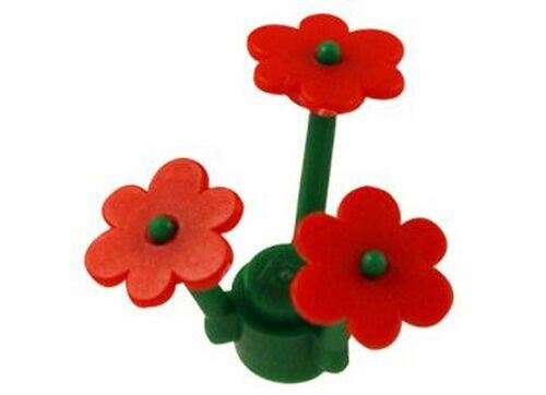 Lego Planta com 3 Flores - Vermelho - PN 3741 / 3742 / CN 374128 / 374221