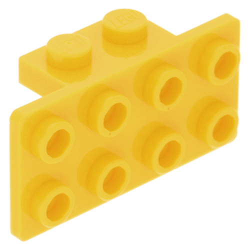 Lego bracket 1 x 2 - 2 x 4 - Amarelo - PN 21731 / 93274 / CN 6118828 / 4613344