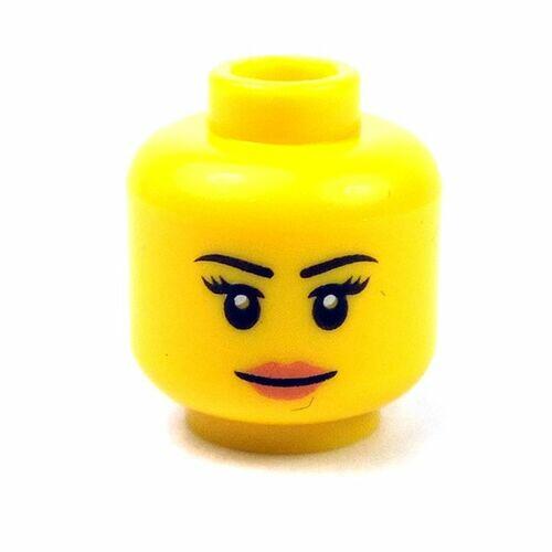 Lego Cabea Minifigura Feminina c/ Lbios Vermelhos - PN 10261 / 14927 / 19541 / CN 4651442, 6001986, 6044642