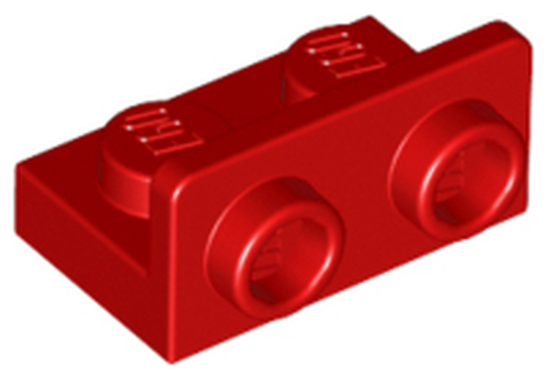 Lego Bracket 1x2 - 1x2 para cima - Vermelho - PN 99780 / CN 6089698