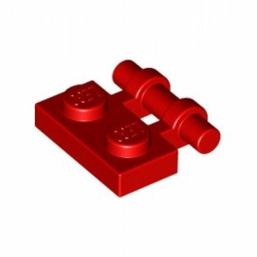 LEGO Plate 1x2 com encaixe para clip no meio e lados  - Vermelho - PN 2540 / CN 254021 / 4140585