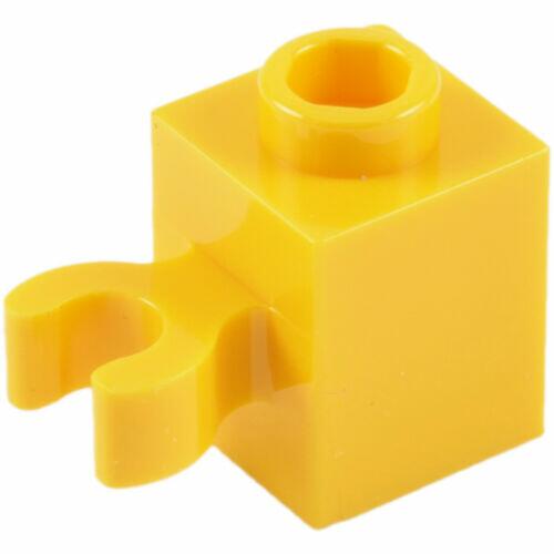 Lego Brick 1x1 com encaixe lateral p/ clip vertical - Amarelo - PN 30241 / 60475 / CN 4515354