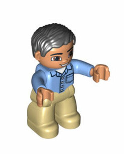 Lego DUPLO Minifigura Masculina Adulto - PN 75115 / 35510 / CN 6024189 / 6179335 / 6210276 / 6273467