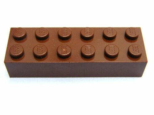 Lego Brick tijolo 2x6 - Marrom - PN 2456 / 44237 / CN 4286200 / 4216615