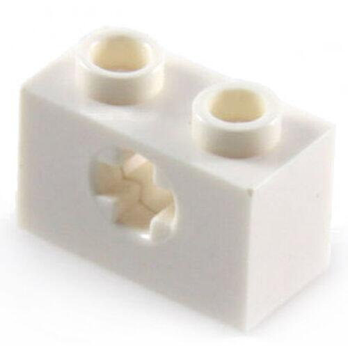 Lego Technic - Brick 1x2 c/ 1 furo p/ eixo - Branco - Pn 31493 / 32064 / CN 4233486 / 6178921 / 4125562 / 4113841
