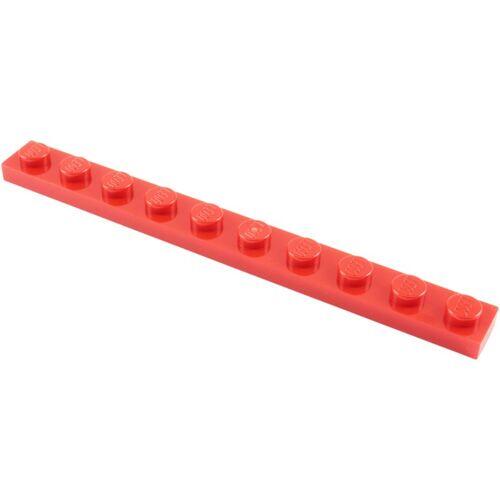 Lego Plate 1x10 - Vermelho - PN 4477 / CN 447721