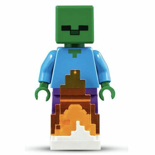 Lego Minecraft - Minifigura Zombie no Fogo - 21152MA