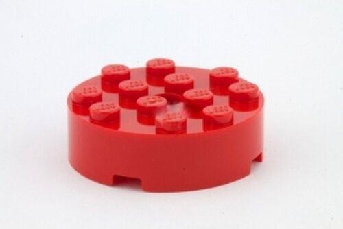LEGO Tijolo / Brick Redondo 4x4 com 1 furo para pino no meio - Vermelho - PN 87081 / CN 4610843
