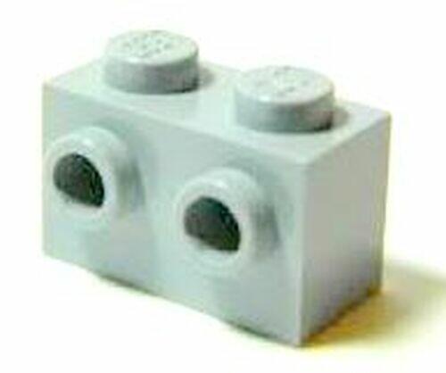 Lego Brick 1x2 c/ studs na lateral - Cinza Claro - PN 11211 / CN 6015344