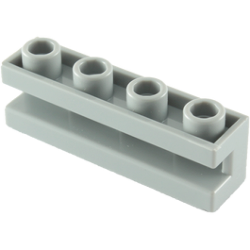 Lego Brick 1x4 c/ corte lateral - Cinza Claro - PN 2653 / CN 4211613