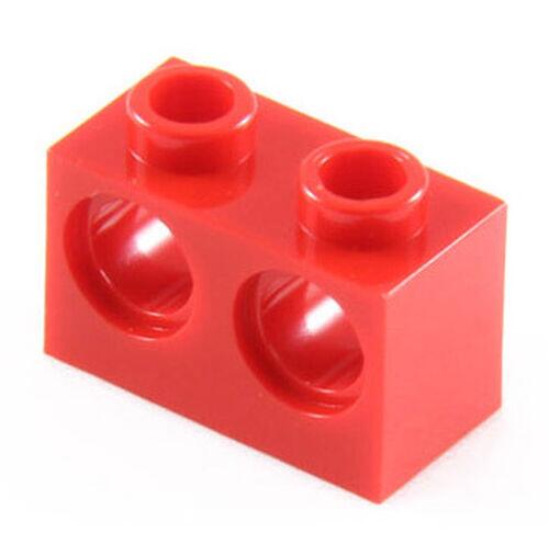 Lego Technic - Brick 2x1 C/ 2 Furos - Vermelho - Pn 32000 / CN 4101764 / 4179355